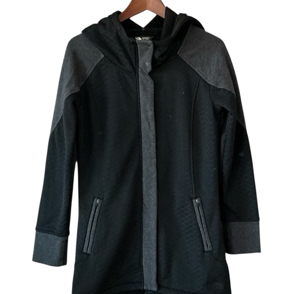 The North Face Jackets & Blazers - THE NORTH FACE Ws ReCOVER UP Fleece Hooded Jacket Coat BLack Gray Large S